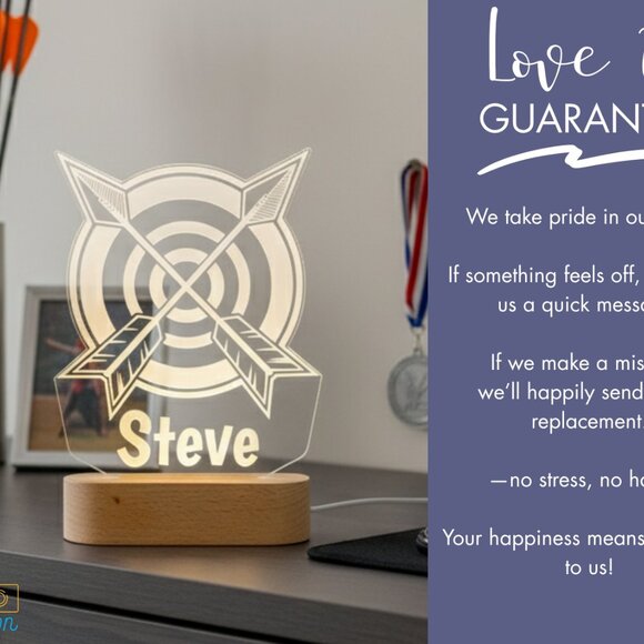 Personalized Archery LED Lamp – Perfect Gift and Room Decor - Picture 6 of 8